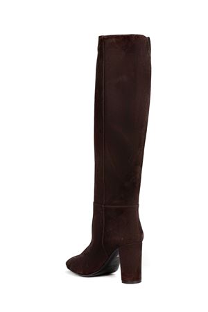 Brown suede boot VIA ROMA 15 | 4448TESTADIMORO